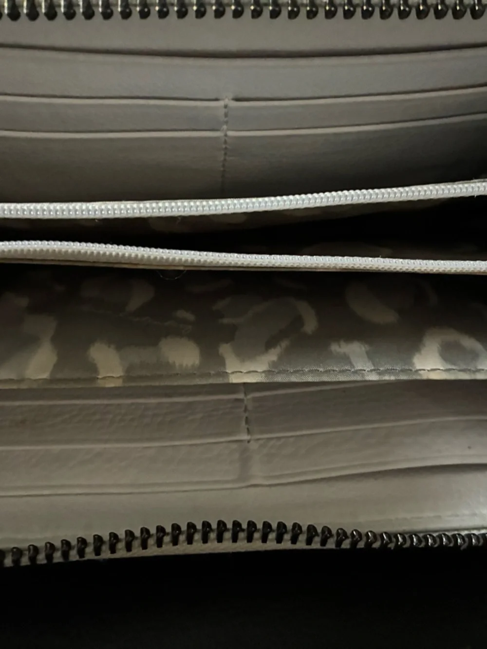 Aimee Kestenberg Light Gray Leather Zip Wallet - Picture 2 of 2